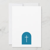 Grieks-orthodox Christening Baptism Boy Blue Arch Kaart (Achterkant)