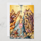 Grieks-orthodox Christening Baptism Golden Marble Kaart (Achterkant)