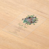 Grieks-orthodox Christening Baptisme Olijven Foto Acryl Uitnodigingen (Laagn)