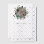 Grieks-orthodox Christening Baptisme Olijven Foto Vellum Uitnodigingen (Offset (Uitnodiging))