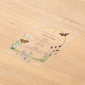 Grieks orthodox doop doop meisje wilde bloem acryl uitnodigingen (Laagn)