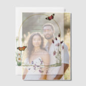 Grieks orthodox doop doop meisje wilde bloem vellum uitnodigingen (Offset (Koppel))