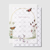 Grieks orthodox doop doop meisje wilde bloem vellum uitnodigingen (Offset (Uitnodiging))