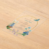 Grieks-orthodox doopdoop Jongen Wildbloem Acryl Uitnodigingen (Laagn)