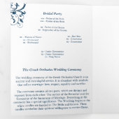 Grieks-orthodox drievoudig trouwprogramma drieluik aankondiging (Binnenzijde eerst)