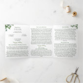 Grieks-orthodox huwelijksprogramma drievoudig drieluik uitnodiging (Binnen)