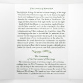 Grieks-orthodox huwelijksprogramma drievoudig drieluik uitnodiging (Binnenkant midden)