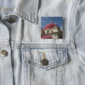 Grieks-orthodox klooster vierkante button 5,1 cm (In situ)