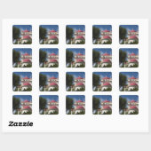Grieks-orthodox klooster vierkante sticker (Vel)
