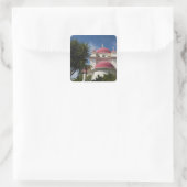 Grieks-orthodox klooster vierkante sticker (Tas)