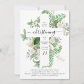 Grieks-orthodoxe baptisme Christening Cross Greene Kaart (Voorkant)