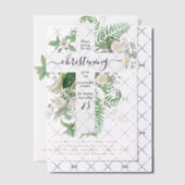 Grieks-orthodoxe baptisme Christening Cross Greene Vellum Uitnodigingen (Offset (Uitnodiging))