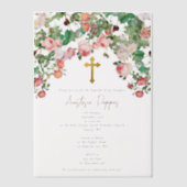 Grieks-orthodoxe Christening Baptisme Girl Vellum Uitnodigingen (Voorkant)