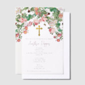 Grieks-orthodoxe Christening Baptisme Girl Vellum Uitnodigingen (Offset)