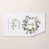Grieks-orthodoxe Christening Baptisme Olijfgroen Bad Handdoek (Handdoek)