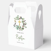 Grieks-orthodoxe Christening Baptisme Olijfgroen Bedankdoosjes (Geopend)