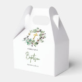 Grieks-orthodoxe Christening Baptisme Olijfgroen Bedankdoosjes (Voorkant Zijde)