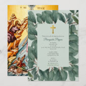 Grieks-orthodoxe doop groen kaart (Voorkant / Achterkant)