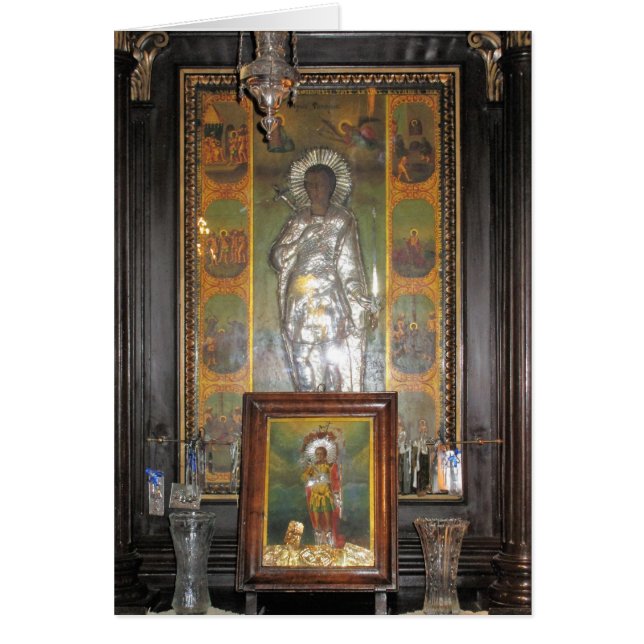 Grieks-orthodoxe godsdienstige icoon van een Sint (Voorkant)