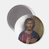 Grieks-orthodoxe icoon van Christus Pantocrator Magneet (Voorkant / Achterkant)
