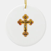 Grieks-orthodoxe Jezus Christus Kruis Keramisch Ornament (Voorkant)