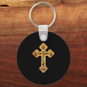 Grieks-orthodoxe Jezus Christus Kruis Sleutelhanger (Voorkant)