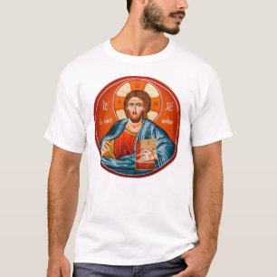 Grieks-orthodoxe Jezus Mural T-Shirt