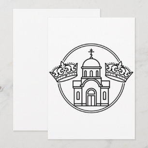 Grieks-orthodoxe Kerk Met Twee Trouwkronen Kaart