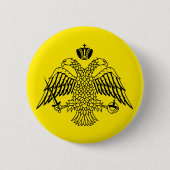 Grieks-orthodoxe kerkvlag Mount Athos religieus Ronde Button 5,7 Cm (Voorkant)