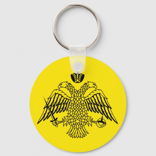 Grieks-orthodoxe kerkvlag Mount Athos Sleutelhanger (Voorkant)