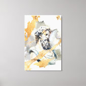 Grieks oud marmeren beeld van een man met baard canvas afdruk (Voorkant)