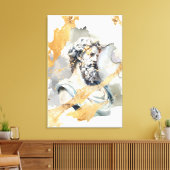 Grieks oud marmeren beeld van een man met baard canvas afdruk (Insitu (Woonkamer))