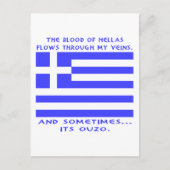 Grieks Ouzo Briefkaart (Voorkant)