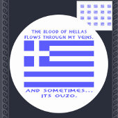 Grieks Ouzo Ronde Sticker