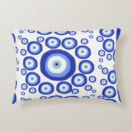 Grieks Oye Good Luck Symbol Patroon Accent Kussen