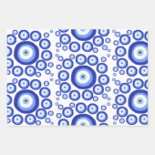 Grieks Oye Good Luck Symbol Patroon Inpakpapier Vel (Voorkant 2)