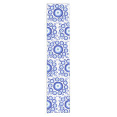 Grieks Oye Good Luck Symbol Patroon Korte Tafelloper (Voorkant)