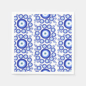 Grieks Oye Good Luck Symbol Patroon Servet (Voorkant)