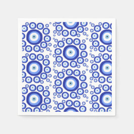 Grieks Oye Good Luck Symbol Patroon Servet