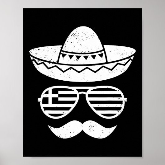 Grieks Paaszonnebril Cinco de Mayo Mexicaans Kinde Poster (Voorkant)