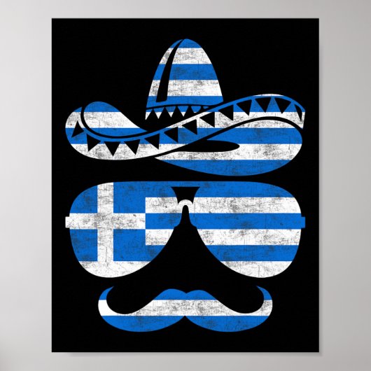 Grieks Paaszonnebril Cinco de Mayo Mexicaans Kinde Poster (Voorkant)