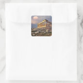 Grieks Parthenon Vierkante Sticker (Tas)