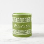 Grieks Patroon aangepaste naam mokken (Midden)