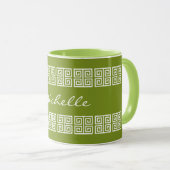 Grieks Patroon aangepaste naam mokken (Voorkant rechts)