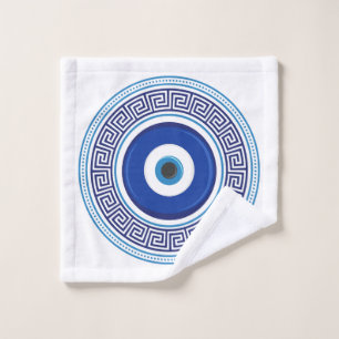 Grieks patroon Evil Eye Nazar Washandje