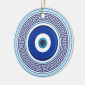 Grieks patroon Nazar Amulet Keramisch Ornament (Links)