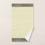 Grieks patroon op zwart & eiwit Bad Handdoek (Handdoek)