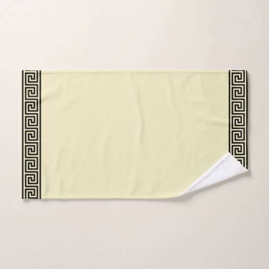  Grieks patroon op zwart & eiwit Bad Handdoek (Handdoek)