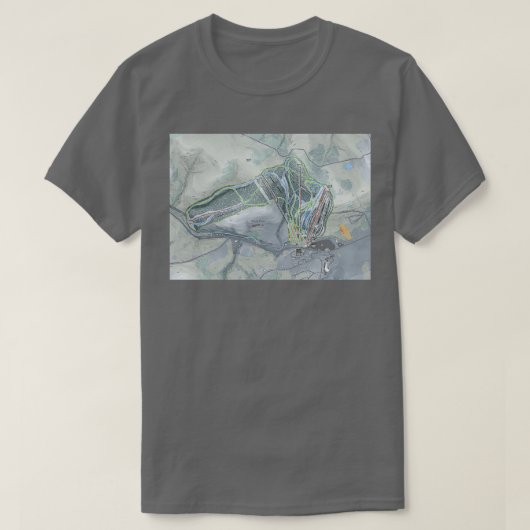 Grieks Peak Resort Trail Map T-shirt (Design voorkant)