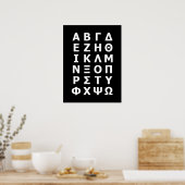 Grieks Poster Alphabet (Keuken)